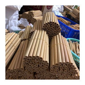 หลอดไม้ไผ่ปั่นรักษ์โลกพร้อมแปรงทำความสะอาดและกระเป๋าเดินทาง-เหมาะสำหรับชาบับเบิ้ลและน้ำผลไม้สด/หลอดไม้ไผ่พรีเมี่ยม - Product Image 1