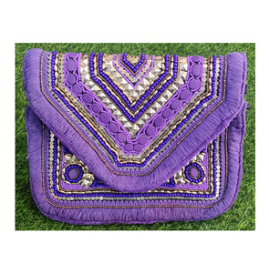 Transferencia directa de fábrica, bolsos de embrague de noche hechos a mano indios, bolso de mano de boda de moda Bohemia, bolso de mensajero personalizado - Product Image 5