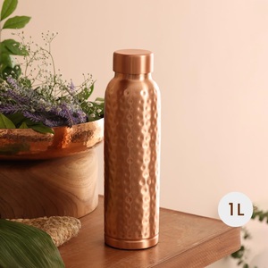 Bouteille d'eau en cuivre pur de 1L de meilleure qualité sans BPA anti-oxydant pour les activités de plein air. - Product Image 2