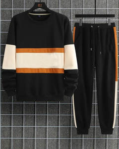 Conjunto de chándal de punto informal de 2 piezas para hombre y mujer - Product Image 1