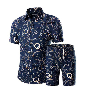 Costumes de plage hawaïens floraux décontractés pour l'été ensembles de chemises et de shorts à séchage rapide tissu léger idéal pour les activités de plage en plein air - Product Image 4