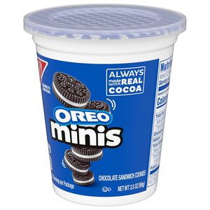 OREO Minis Chocolate Sandwich Cookies, 12-3.5 oz Snack Cups - Product Image 5