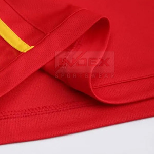 Ensemble de maillot de volley INDEX rouge, col en V, sans manches, évacuant l'humidité, respirant, vêtements de sport unisexes pour adultes - Product Image 4