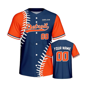 Camiseta de Béisbol con Nombre Personalizado, Sublimada OEM, Compra de Camisetas de Béisbol Baratas Sublimadas en Poliéster, Camiseta de Béisbol Personalizada en Blanco - Product Image 3