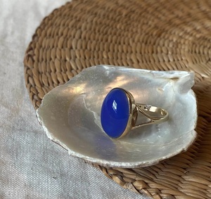 Anillo de Plata de Ley 925 con Calcedonia Acuática, Estilo Bohemio Hecho a Mano, con Engaste de Bisel, Diseño Único, Regalo de Boda para Mujer, Joyería Fina - Product Image 2