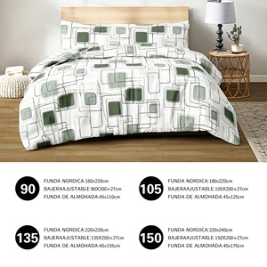 Juego de Funda Nórdica Moderna de 3 Piezas, 100% Algodón Tejido, con Sábana Ajustable y Funda de Almohada, Ropa de Cama de Lujo - Product Image 4