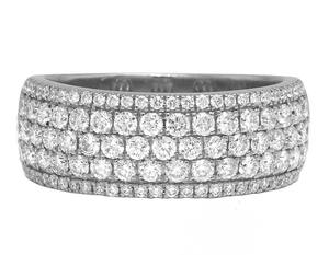 Classic Hip Hop Style Fully Iced Out 925 Sterling <b>Silver</b> VVS Clarity Moissanite Diamond Eternity Band <b>Ring</b> for <b>Men</b> - Product Image 2