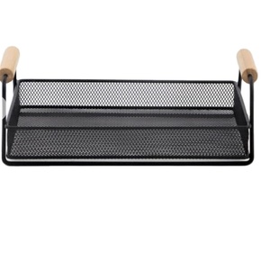 Handmade Unique Design Iron <b>Serving</b> Wire <b>Tray</b> VISHAL HANDICRAFT Brand <b>Black</b> Modern Luxury Elegant Home Decorative Hotel - Product Image 1