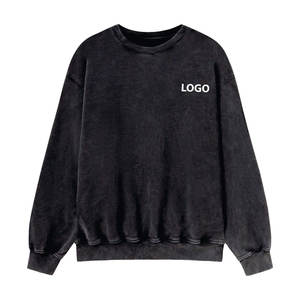 High Quality Basics Cotton Blended Men <b>Sweatshirts</b> Solid Color Winter Fleece Wholesale Low MOQ Factory Supply - Product Image 1