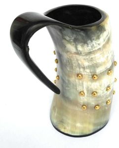 <b>Cheap</b> Wholesale Custom Logo Viking Horn <b>Mug</b> Drinking Horn <b>Mug</b> Tea and Coffee <b>Mug</b> Agate Natural Crafts From India BY HF CRAFTS - Product Image 5