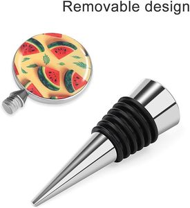 Summer Watermelon <b>Wine</b> Stoppers Stainless Steel <b>Wine</b> Bottle Corks With Silicone Material Vacuum Field Gift for <b>Wine</b> Lovers - Product Image 6