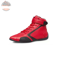 Vêtements de sport en cuir véritable Baskets en cuir de course de moto quantité minimale de commande bas Concevez vos propres baskets en cuir d'équitation de moto pour hommes