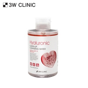 Eau nettoyante profonde à l'acide hyaluronique 3W Clinic 500ml, liquide purifiant doux pour le soin de la peau du visage, effet raffermissant, avec glycérine - Product Image 1