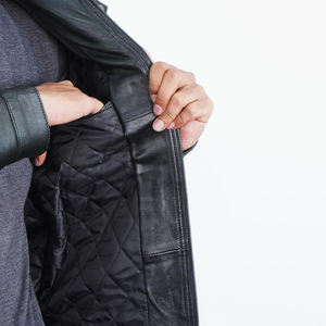 Chaqueta de cuero para Hombre de Nueva marca de moda 2025, cuello levantado de cuero recubierto, a prueba de viento, Retro, Hip Hop, invierno, ajuste holgado Reversible - Product Image 4