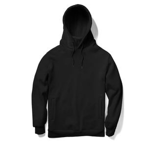<b>Men's</b> Long Sleeve Casual Zipper-Up Hoodie Embroidered Soft Fleece Front Pocket Winter Digital Printing <b>Plain</b> <b>Black</b> <b>Sweatshirt</b> - Product Image 2