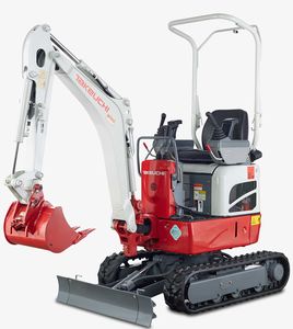 Mini-excavatrice sur chenilles Takeuchi TB210, poids opérationnel 1,2 tonne, prix usine, pour usage domestique et construction, moteur diesel Yanmar, pompe à engrenages - Product Image 1