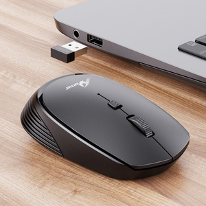 Ratón inalámbrico para juegos negro de 2,4 GHz, interfaz USB, seguimiento óptico, diseño retroiluminado, para diestros, portátiles, escritorio, stock - Product Image 4