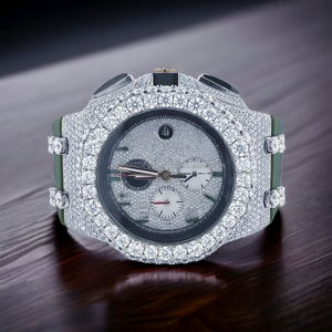 Montre-bracelet de luxe pour homme en moissanite glacée, bracelet polyvalent en acier inoxydable, affichage analogique, style hip-hop, montre bling chic - Product Image 5