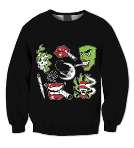 Venta al por mayor Heavyweight 300 gramos 100% algodón hombres cuello redondo sudaderas de gran tamaño corto sólido en blanco sudaderas para el invierno - Product Image 1