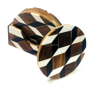 Sous-verre classique de luxe fait main en os incrusté, écologique, pour tasses à thé et bière – Exportation mondiale Falak - Product Image 6