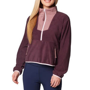 Recién llegado, sudaderas con media cremallera para mujer, diseño personalizado, cuello levantado, venta directa de fábrica en línea para la temporada de invierno, logotipo frontal - Product Image 3