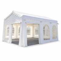 Tente de mariage gonflable blanche en tissu Oxford PVC, colonne d'air, quatre saisons, double couche, imperméable, ignifuge, anti-UV, pour fêtes