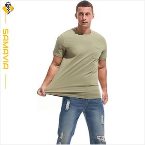 เสื้อยืดผู้ชายผ้าฝ้าย100% เสื้อยืดคอกลมแขนสั้นแบบเรียบโลโก้ตามสั่ง - Product Image 4