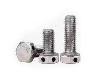<span class=keywords><strong>Vis</strong></span> de sécurité en fil d'acier perforé sur mesure, avec boulon hexagonal externe pour machines industrielles - Product Image 3