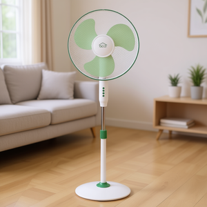 Ventilador de Torre y Pedestal VE1670G de 50W y 40cm con 3 Aspas, Blanco y Verde, Ventilador de Columna para Piso - Product Image 3