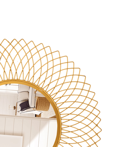 Miroir mural décoration murale métal or décoration murale festival art mural - Product Image 3