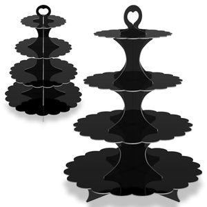 Support à gâteau écologique à trois niveaux avec finition bronzée, idéal pour les anniversaires et les mariages – Vente en gros à prix abordable - Product Image 1
