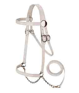 Brides de cheval en cuir de qualité supérieure et licous en nylon satiné doux pour l'équitation et l'entraînement - Product Image 3