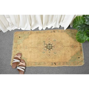 Tapis en Laine Turque Vintage de 19 'X 36', Beige Vert, Patchwork, Technique de Tissage Plat, pour Décorations de Salon, Largeur 4m, Latex - Product Image 4