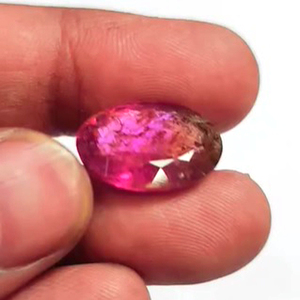 Turmalina Rosa natural bio 19mm faceta ovalada 11,75 CTS lote Iroc Ventas Corte de piedras preciosas sueltas de alta calidad para joyería US $80 - Product Image 3