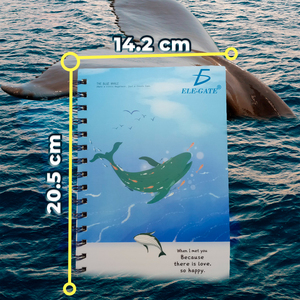 Quaderno portatile A5 a righe con copertina nautica e spirale metallica - Product Image 2