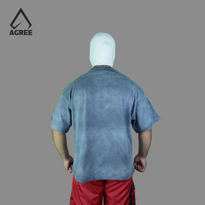 T-shirt Col Rond Brodé Vintage Personnalisé Délavé à l'Acide Coupe Oversize 100% Coton Tricot Lourd Manches Courtes Technique Puff Écologique - Product Image 6