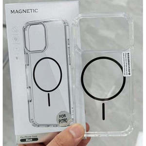 เคสใสแบบไฮบริดสำหรับ iPhone 18 Pro 2026 และ iPhone 17 Pro 2025 พร้อมวงแหวนแม่เหล็ก สีดำ - Product Image 1