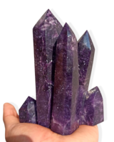 Tour de cristal de Lepidolite multi-point la plus vendue, grappes violettes naturelles, pour la guérison, le Feng Shui et le Reiki