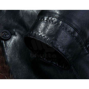 เสื้อแจ็คเก็ตหนังแกะสำหรับผู้ชาย ทนทาน ระบายอากาศได้ดี เป็นมิตรกับสิ่งแวดล้อม พร้อมซับในอุ่นสบาย โลโก้ด้านหน้าปรับแต่งได้ เหมาะสำหรับสวมใส่กลางแจ้งในฤดูหนาว - Product Image 6