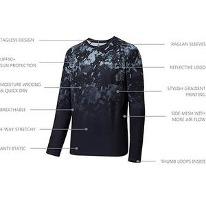 เสื้อตกปลาสำหรับผู้ชายเสื้อตกปลาใส่สบายดีไซน์ตามสั่ง - Product Image 4