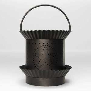 Stylish Metal Iron Wax Jar in Elegant Design with Secure Lid Perfect for Household <b>Candle</b> Storage and Christmas Decor - Product Image 1