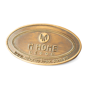 Plaque de logo en métal gravée personnalisée de haute qualité, étiquette en laiton antique et étiquette en cuivre gaufré pour la marque de meubles - Product Image 4