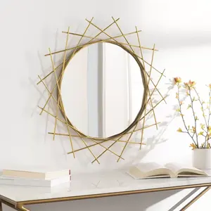 Marco de espejo de metal antiguo de calidad superior Metal redondo decorativo - Product Image 2