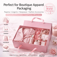 Boîte cadeau pliable personnalisée avec poignée en ruban, recyclable, pour ensemble de soins de la peau, poudre libre, emballage cosmétique, fermeture magnétique, personnalisable
