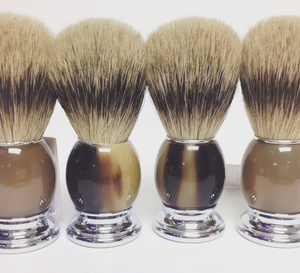 Brosse à raser de luxe de haute qualité, faite à la main, en corne de buffle, poils naturels, brosse professionnelle pour barbier et soin à domicile - Product Image 5