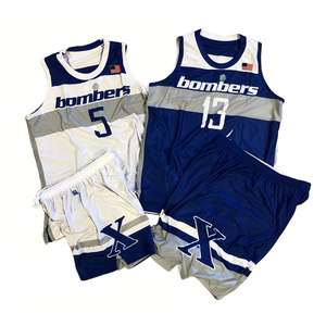 Ensemble d'uniformes de basketball pour hommes en polyester 100% personnalisé en gros, maillots réversibles sublimés de haute qualité avec logo, fabriqué aux États-Unis - Product Image 1