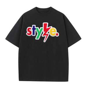 เสื้อยืดแขนยาวสองชั้นผ้าฝ้าย100% ปักลายกราฟิกทรงโอเวอร์ไซซ์ซักได้ตามต้องการ - Product Image 4