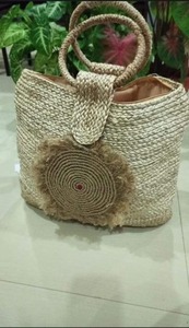 Sacs en toile de jute poignées rondes taille moyenne parfaits pour l'épicerie utiliser des sacs qualité supérieure fourre-tout naturel sacs cadeaux - Product Image 3