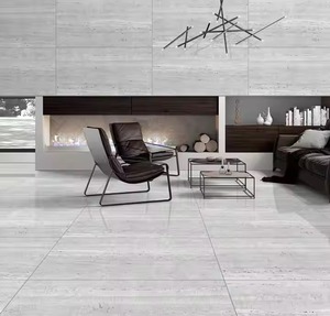 Travertino Grey 600x1200 Baldosas de porcelana pulida Baldosas de cerámica con aspecto de mármol de losa grande para uso interior y comercial - Product Image 6