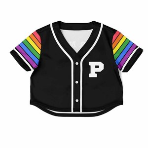 Sublimación Allover Impreso de alta calidad de manga corta Jersey de béisbol para hombres, ropa deportiva Sublimación Lisa Jersey de béisbol - Product Image 5